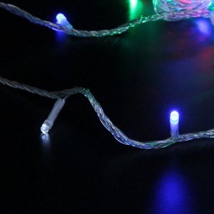 Гирлянда для дома "Мерцание Premium" 9,5 м 100 ламп LED прозр провод,1 реж.,IP-40, Мультицвет (возможность соединения)