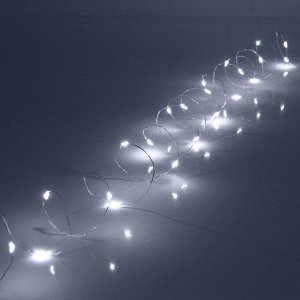 Гирлянда для дома НИТЬ "Роса" 20 м 200 ламп LED, 8 реж,IP-20, Белый