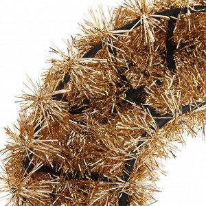 Венок декоративный TINSEL "Яркие переливы" 38 см, Шампань