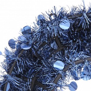 Венок декоративный TINSEL "Изящный блеск" 38 см, Сапфир