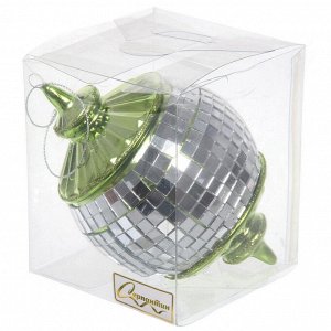 Елочная игрушка "Новогодняя дискотека" 8*8*13 см, зеленый