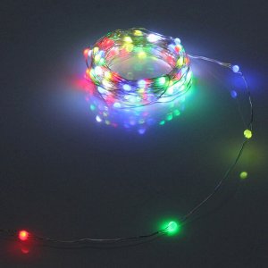 Гирлянда для дома НИТЬ "Magnificent" 20 м 200 ламп LED, прозрачн.пров, более 8 реж, с пультом Д/У, IP-20, RGB (USB)