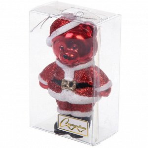 Ёлочная игрушка "Волшебный медвежонок" 8*5*12 см, красный