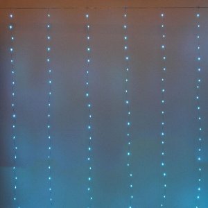 Гирлянда для дома ЗАНАВЕС "Magnificent" ш3* в2,8 м 280 ламп LED, прозрачн.пров, более 8 реж, с пультом Д/У на подвесах, IP-20, RG/RB (USB)