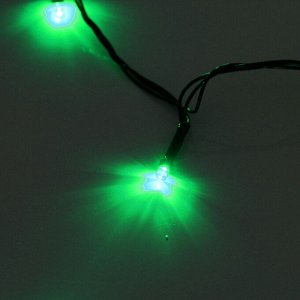 Гирлянда для дома  7,5м 80 ламп LED зелёный пров.,8 реж, IP-20, Зелёный