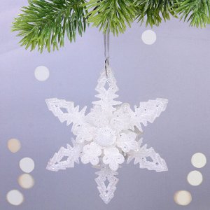 Подвеска "Волшебные узоры" 10*11 см, Белый