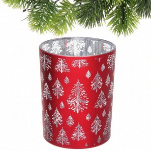 Подсвечник "Сказочная метель" 10*12,5 см, Красный