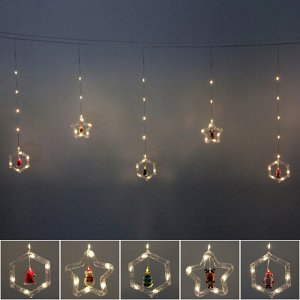 Гирлянда для дома БАХРОМА ш3м*в07/0,5м, 96 ламп LED "Новогодние огни", прозрачн провод, 8 реж,IP-20. Теплый белый (возможность соединения)