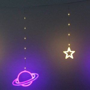 Гирлянда для дома БАХРОМА ш3м*в0,75/0,5м, 736 ламп LED "Звездные планеты", прозрачн.пров.8 реж,IP-20. Мультицвет (возможность соединения)