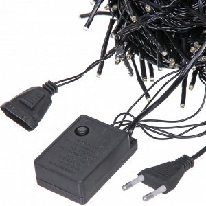 Гирлянда для дома НИТЬ "Твинкл Лайт" 40 м 800 ламп LED, черн.пров, 8 реж, IP-20. Белый (возможность соединения)