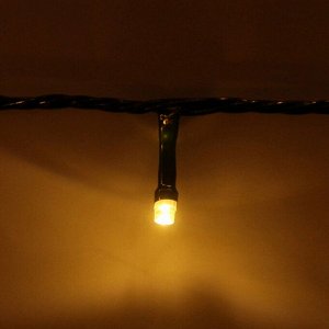 Гирлянда для улицы "Мерцание" 20м 240 ламп LED чёрный провод,1 реж.,IP-54, Теплый белый (возможность соединения)