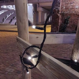 Гирлянда для улицы 16м 180 ламп LED чёрный провод, 8 реж. IP-65, Белый (возможность соединения)