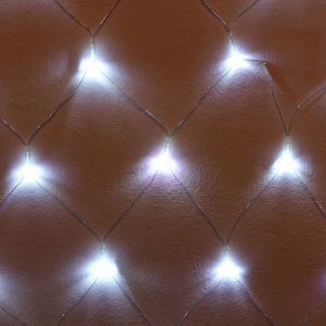 Гирлянда для улицы СЕТКА "Мерцание" ш2,0* в1,5 м 192 ламп LED, прозр.пров,1 реж.,IP-54, Белый (возможность соединения)