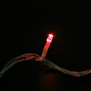 Гирлянда для дома  5,5м 50 ламп LED прозрач.пров.,8 реж, IP-20, Красный