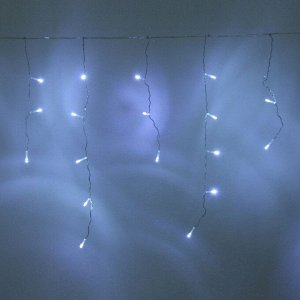 Гирлянда для дома БАХРОМА "Мерцание" ш1,5м* в30/50 см 48 ламп LED, прозрачн. провод, авторежим, IP-20, Белый