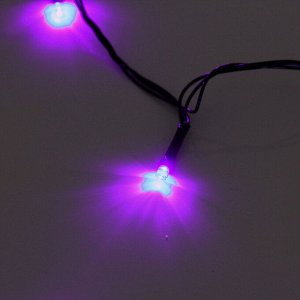 Гирлянда для дома  1,5м 12 ламп LED зелёный пров.,8 реж, IP-20, Фиолетовый