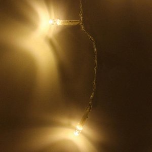 Гирлянда для улицы ЗАНАВЕС "Мерцание" ш2* в1,5 м 320 ламп LED, прозрач.пров,1 реж.,IP-54, Теплый белый (возможность соединения)