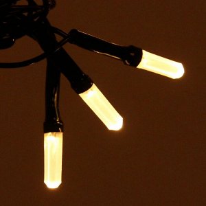 Гирлянда для дома "Кристаллы"  5 м 36 ламп LED черный пров., 8 реж., IP-40, Теплый белый (возможность соединения)