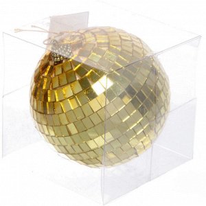 Новогодний шар 10 см "Shining Disco", Золото