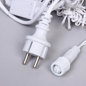 Гирлянда для улицы ЗАНАВЕС "Мерцание" ш3м* в2,5 м 480 ламп LED, белый.пров, 1 реж, IP-65, Теплый белый (возможность соединения)