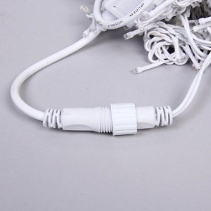 Гирлянда для улицы ЗАНАВЕС "Мерцание" ш3м* в2,5 м 480 ламп LED, белый.пров, 1 реж, IP-65, Теплый белый (возможность соединения)