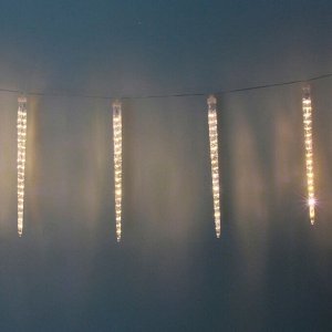 Гирлянда для улицы "Сосулька" 3,0 м*42 см 288 ламп LED, IP-54, Теплый белый (8 трубок)