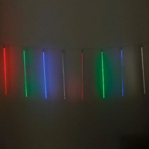 Гирлянда для улицы "Тающая сосулька" 3,0 м*80 см 575 лампы LED, IP-54, Мультицвет (8 трубок)