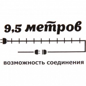 Гирлянда для дома "Кристаллы"  9,5 м 100 ламп LED черный пров., 8 реж.,IP-40, Жёлтый (возможность соединения)
