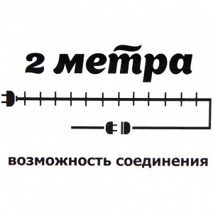 Гирлянда для дома "Снеговик" 2м 10 ламп LED 4,8*6,3 см прозр.пров.,1 реж, IP-20, Белый (возможность соединения)