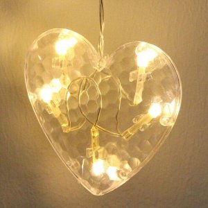 Гирлянда для дома БАХРОМА "LOVE" ш2,5м* в0,45/0,65м 90 ламп LED, прозрачн.пров, 8 режимов, IP-20, Теплый белый (возможность соединения)