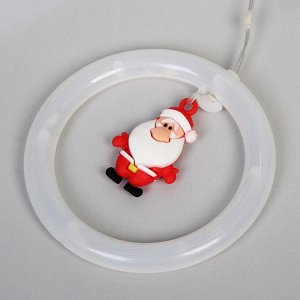 Гирлянда для дома БАХРОМА "С Новым Годом" ш2,5м* в0,45/0,65м 110 ламп LED, прозрачн.пров, 8 режимов, IP-20, Теплый белый (возможность соединения)