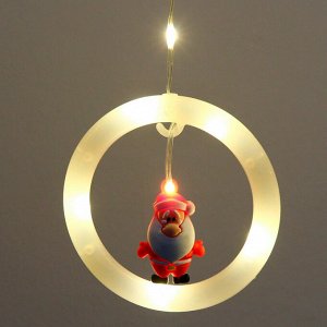Гирлянда для дома БАХРОМА "С Новым Годом" ш2,5м* в0,45/0,65м 110 ламп LED, прозрачн.пров, 8 режимов, IP-20, Теплый белый (возможность соединения)