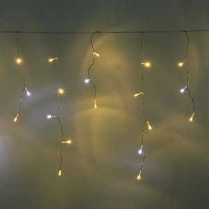 Гирлянда для дома БАХРОМА "Мерцание"ш3м*в30/50см 120ламп LED,прозрачн.провод, авторежим,IP-20, Теплый белый/Белое мерцание (возможность соединения)