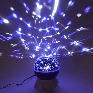 Диско-шар "Double Magic" (в комплекте 2 плафона - диско, звездное небо), Bluetooth, авторежим, USB, в ассортименте (220V)