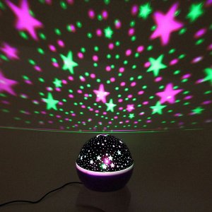 Диско-шар "Double Magic" (в комплекте 2 плафона - диско, звездное небо), Bluetooth, авторежим, USB, в ассортименте (220V)