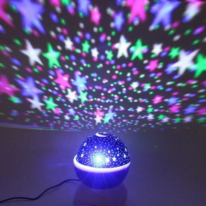 Диско-шар "Double Magic" (в комплекте 2 плафона - диско, звездное небо), Bluetooth, авторежим, USB, в ассортименте (220V)