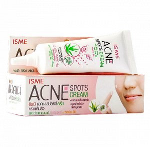 Крем для лица Isme с алоэ вера от угрей и прыщей Acne Spots Cream 10 гр