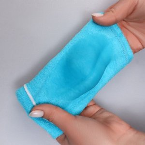 Напяточники для педикюра, увлажняющие, махровые, с силиконовой вкладкой, один размер, голубые