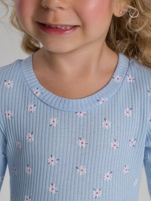 Платье Элла ромашки на голубом