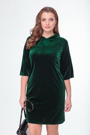 Платье ANELLI 448 зелёный бархат