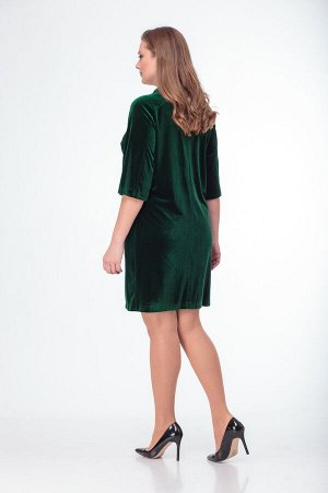 Платье ANELLI 448 зелёный бархат