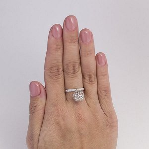 Серебряное кольцо с бесцветными фианитами - 1170