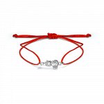 Серебряный браслет &quot;Девочка&quot;с красной нитью - 1220