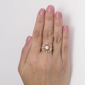 Позолоченное кольцо  с жемчугом - 1191 - п