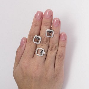 Серебряное кольцо с бесцветными фианитами - 1208