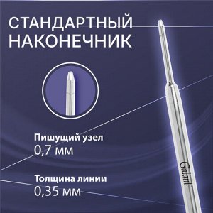 Стержень шариковый тип PARKER, СИНИЕ, КОМПЛЕКТ 2 ШТ., пишущий узел 0,7 мм, блистер, GALANT, 170387
