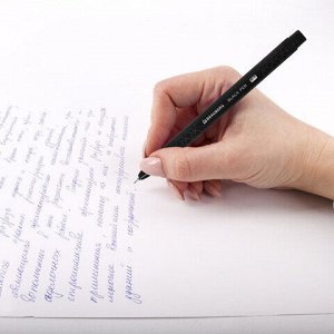 Ручка шариковая масляная BRAUBERG "BLACK PEN", СИНЯЯ, игольчатый узел 0,7 мм, линия письма 0,35 мм, 144325