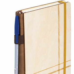 Ежедневник недатированный, А5, 145х210 мм, BRAUBERG "Natural", резинка-фиксатор, держатель для ручки, 160 л., деревянный, 117136