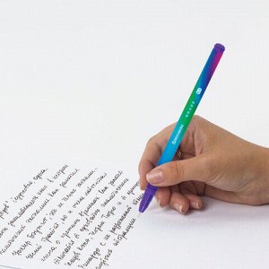 Ручка гелевая BRAUBERG GRADE NEON, ЧЕРНАЯ, игольчатый узел 0,5 мм, линия письма 0,3 мм, 144285