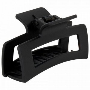 Краб для волос 8,5 см, soft-touch, чёрный, MONTE VITA (МОНТЕ ВИТА), 457002